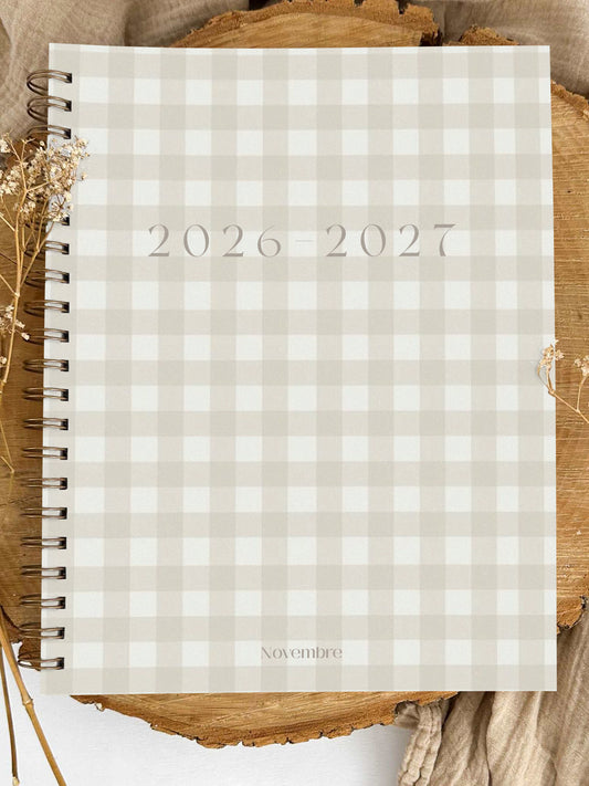 Agenda 2026-2027 Damier d’été Grand format