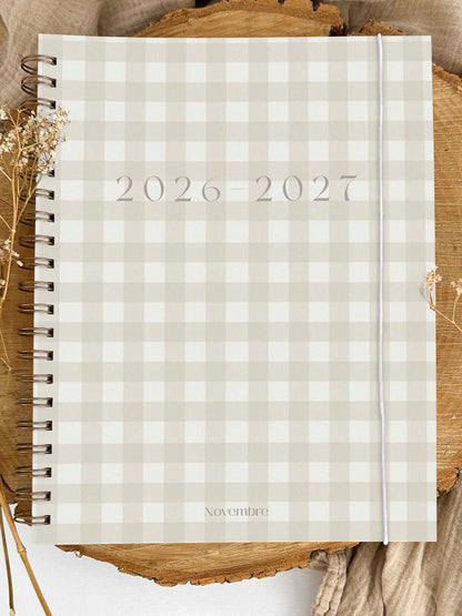 Agenda 2026-2027 Damier d’été Grand format