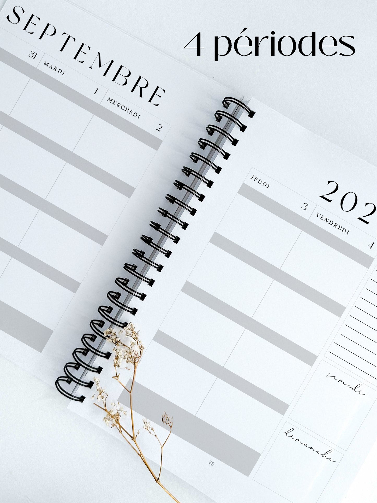 Planificateur pour enseignants et personnel scolaire 2026-2027 Damier d'été