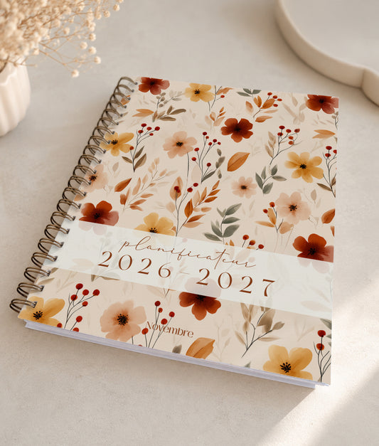 Planificateur pour enseignants et personnel scolaire 2026-2027 Cannelle
