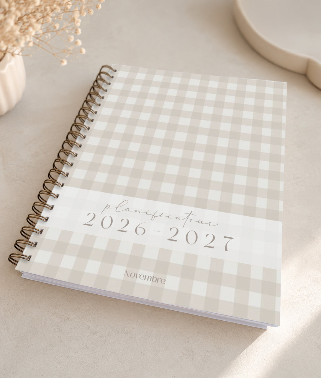 Planificateur pour enseignants et personnel scolaire 2026-2027 Damier d'été