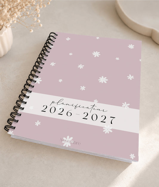 Planificateur pour enseignants et personnel scolaire 2026-2027 Rosie