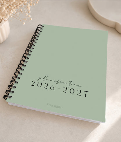 Planificateur pour enseignants et personnel scolaire 2026-2027 Sauge