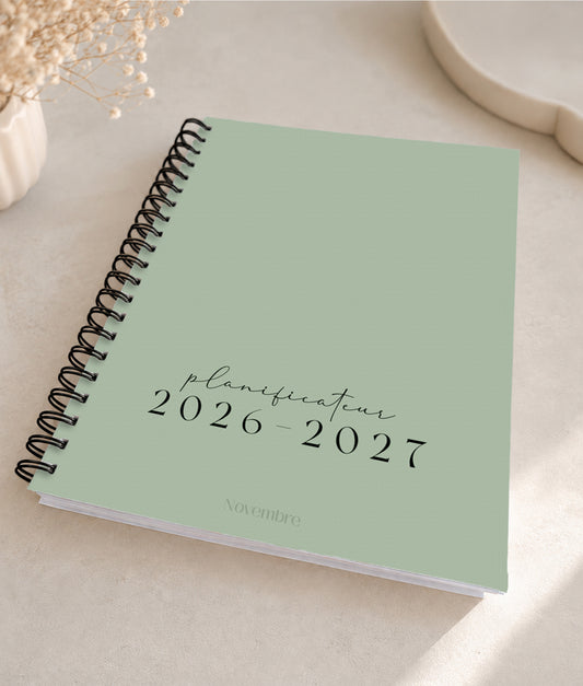 Planificateur pour enseignants et personnel scolaire 2026-2027 Sauge