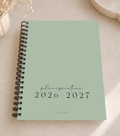 Planificateur pour enseignants et personnel scolaire 2026-2027 Sauge
