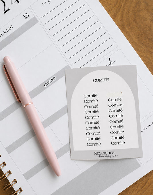 Étiquettes autocollantes pour planificateur d’enseignant