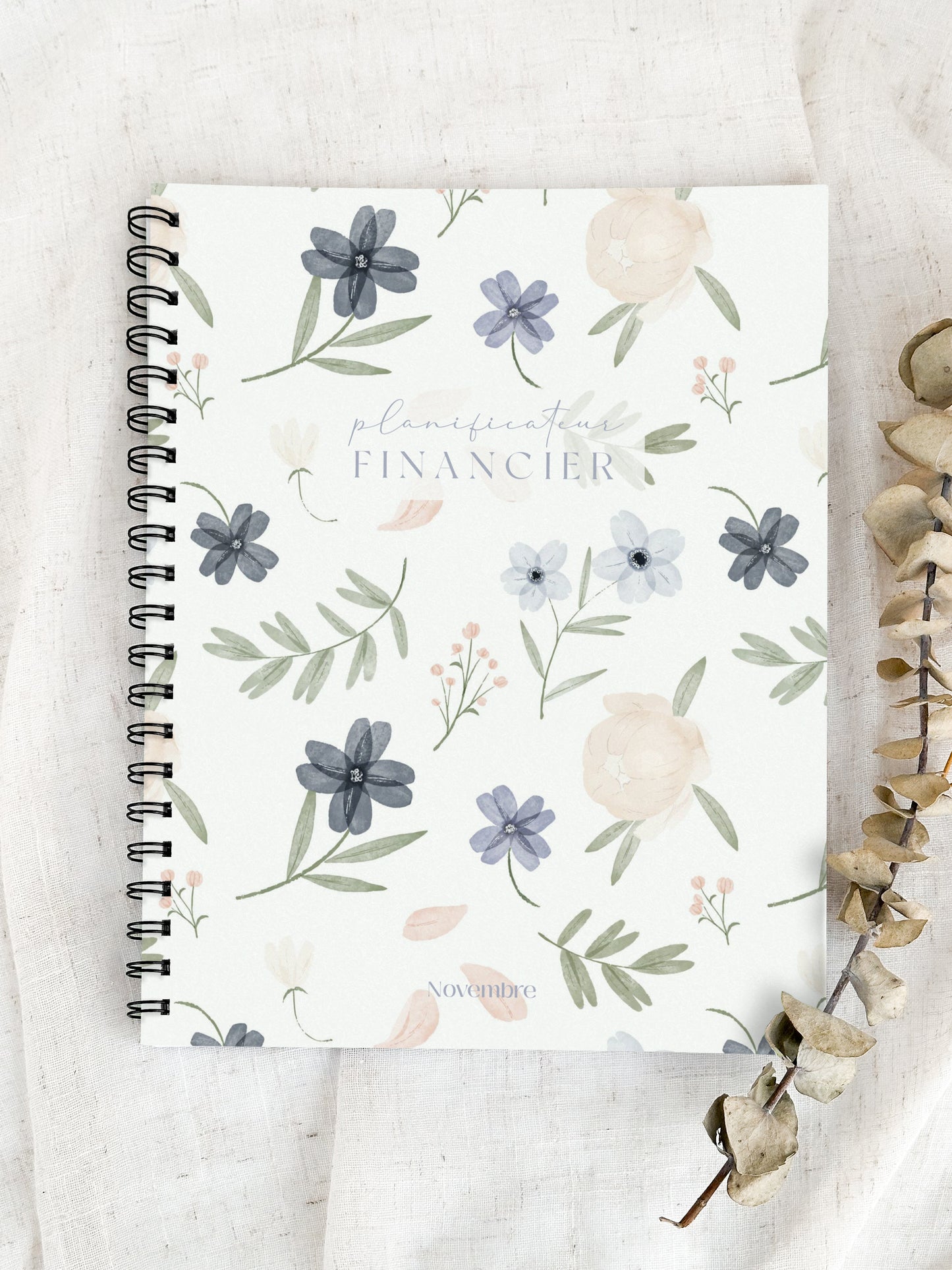 Planificateur financier Jardin d’azur | Cahier de gestion des finances personnelles et de suivi du budget