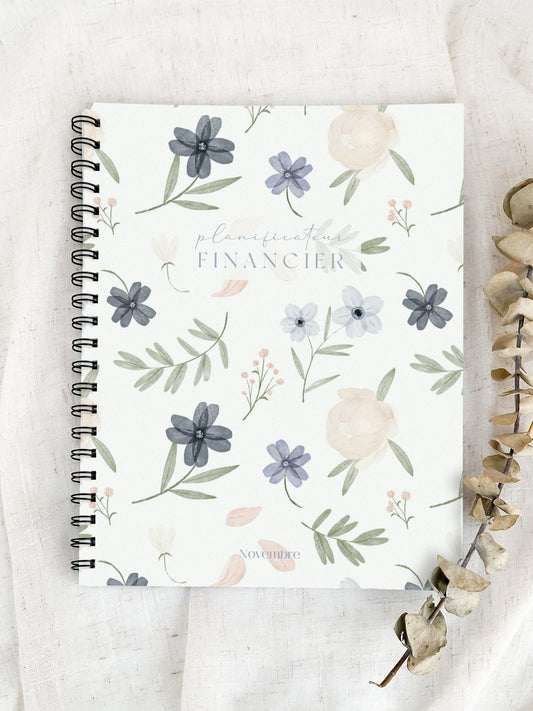 Planificateur financier Jardin d’azur | Cahier de gestion des finances personnelles et de suivi du budget
