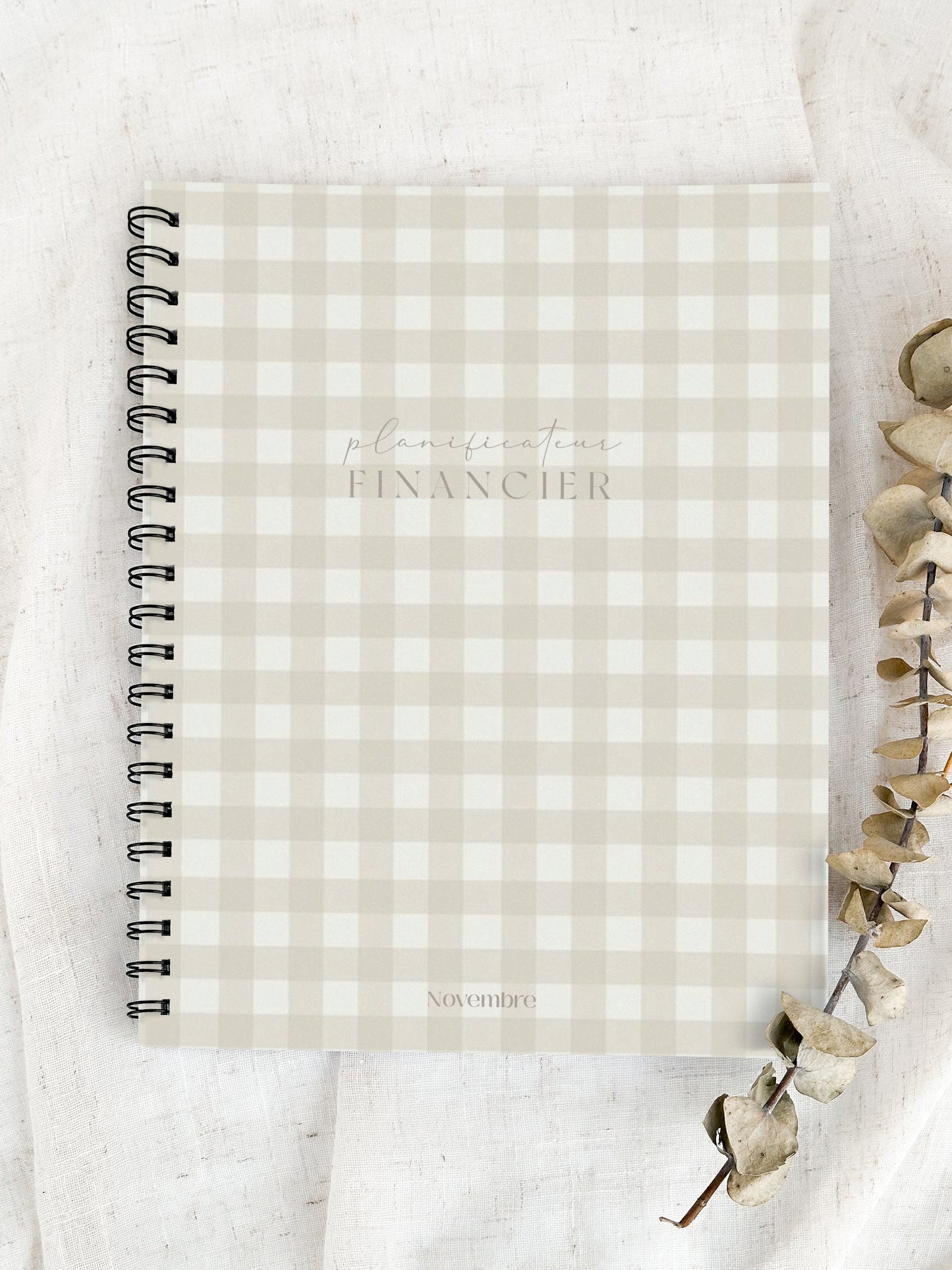 Planificateur financier Damier d'été | Cahier de gestion des finances personnelles et de suivi du budget