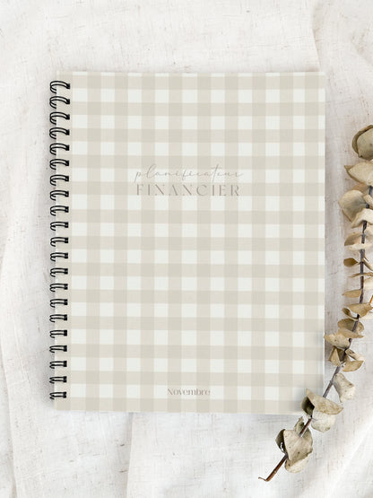 Planificateur financier Damier d'été | Cahier de gestion des finances personnelles et de suivi du budget