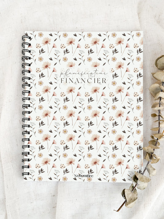 Planificateur financier Fleurs nordiques | Cahier de gestion des finances personnelles et de suivi du budget