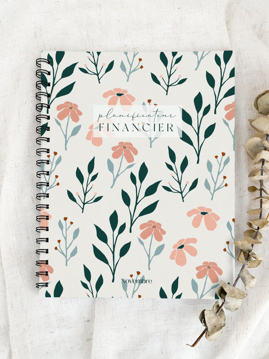 Planificateur financier Flora | Cahier de gestion des finances personnelles et de suivi du budget