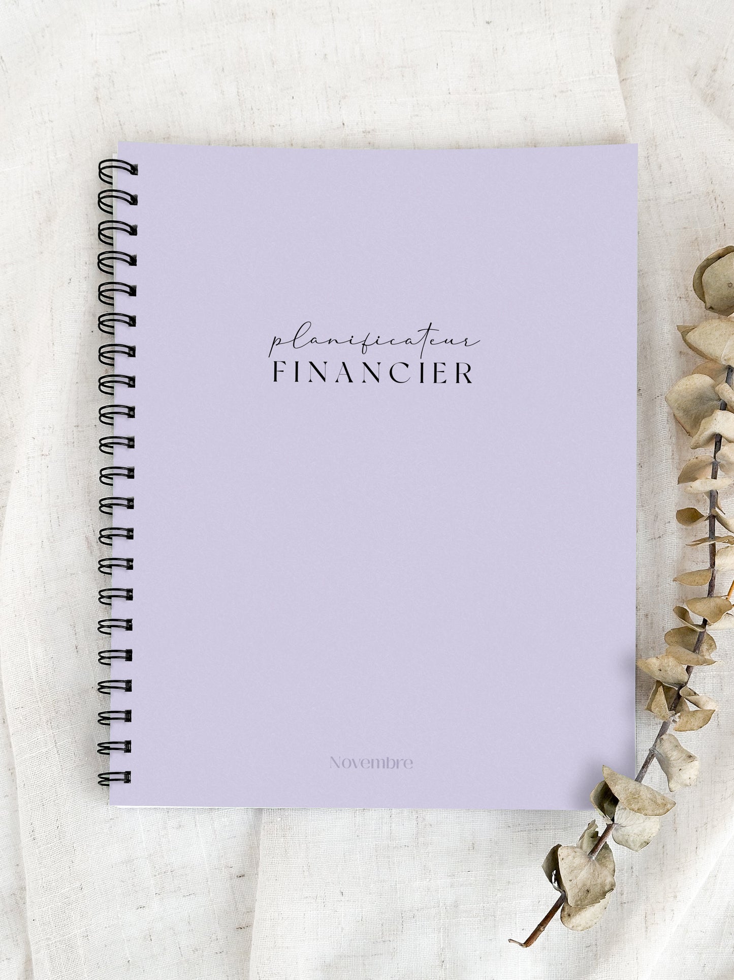 Planificateur financier Lavande | Cahier de gestion des finances personnelles et de suivi du budget