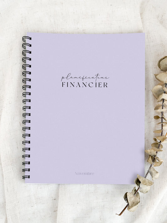 Planificateur financier Lavande | Cahier de gestion des finances personnelles et de suivi du budget