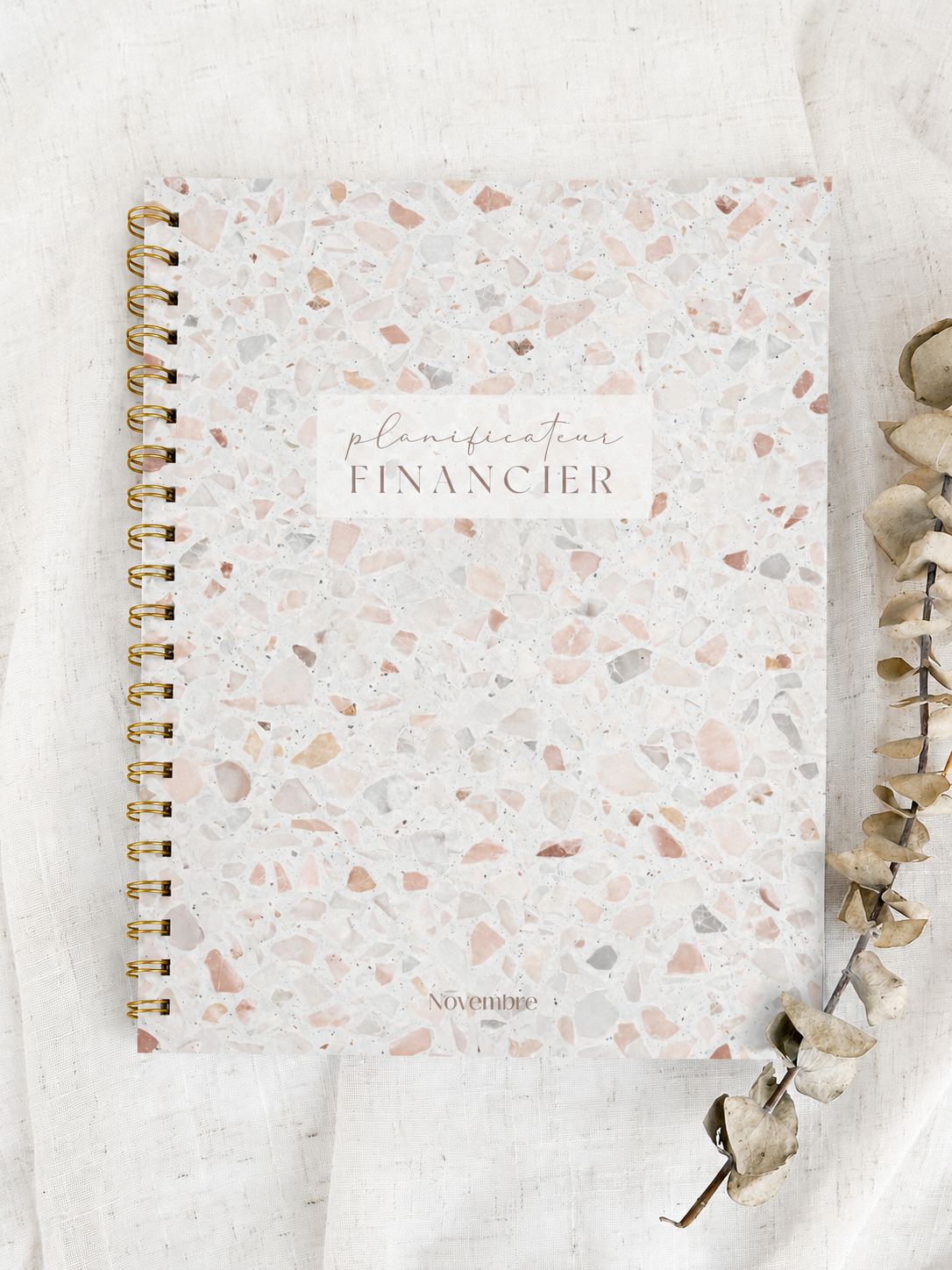 Planificateur financier Porcelaine | Cahier de gestion des finances personnelles et de suivi du budget