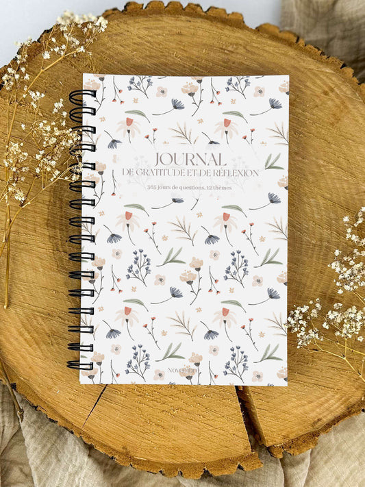 Journal de gratitude et de réflexions Fleuri