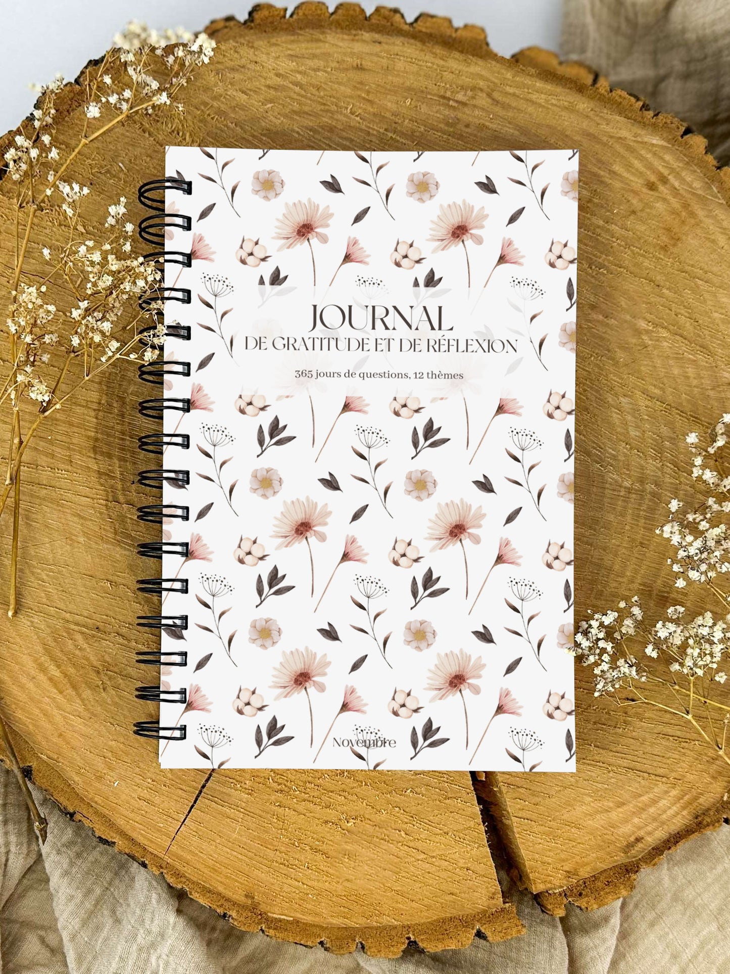 Journal de gratitude et de réflexions Fleurs nordiques