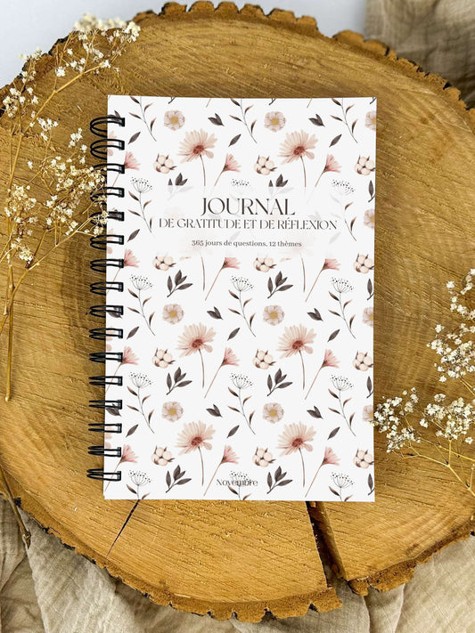 Journal de gratitude et de réflexions Fleurs nordiques