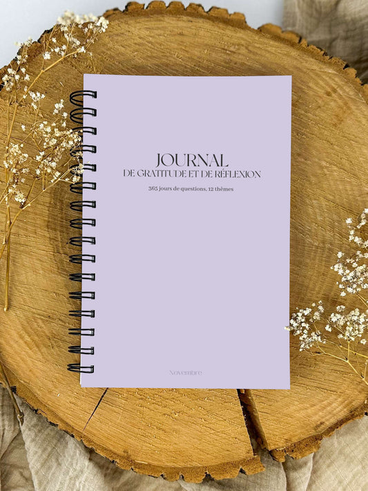 Journal de gratitude et de réflexions Lavande