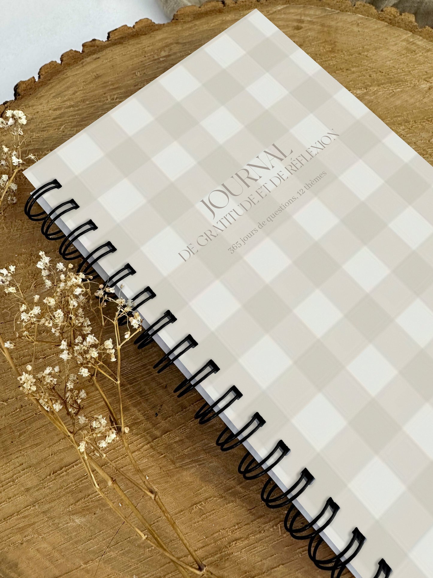 Journal de gratitude et de réflexions Damier d'été