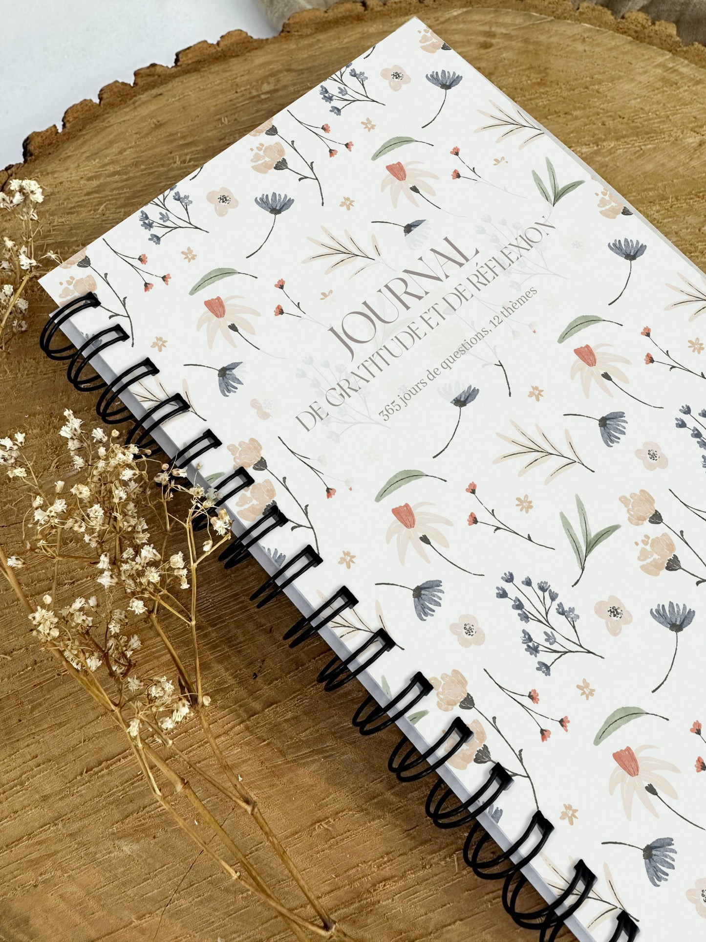 Journal de gratitude et de réflexions Fleuri