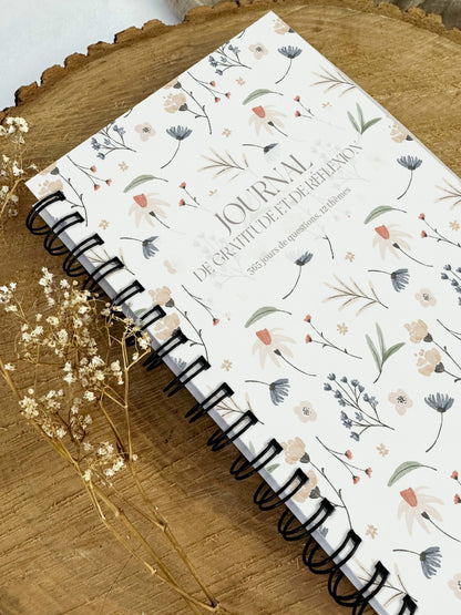 Journal de gratitude et de réflexions Fleuri