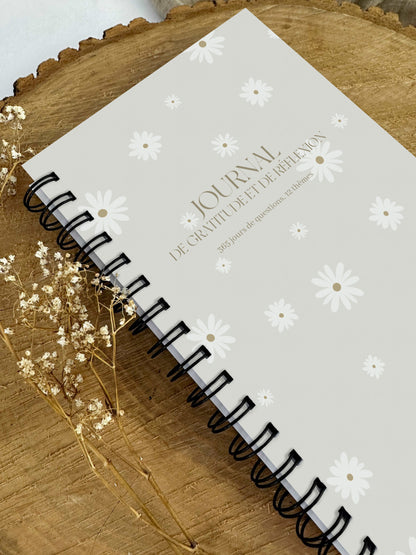 Journal de gratitude et de réflexions Fleurs blanches
