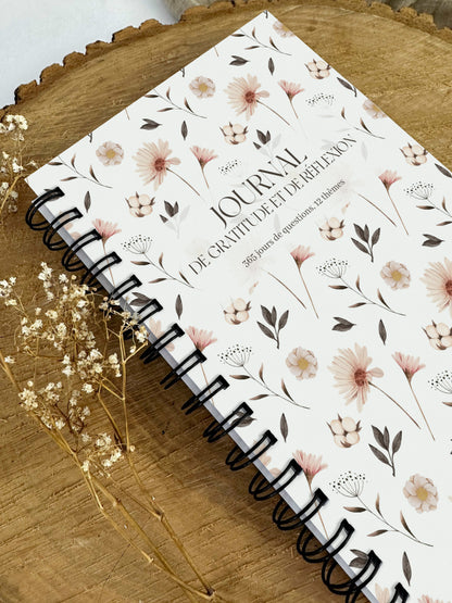 Journal de gratitude et de réflexions Fleurs nordiques