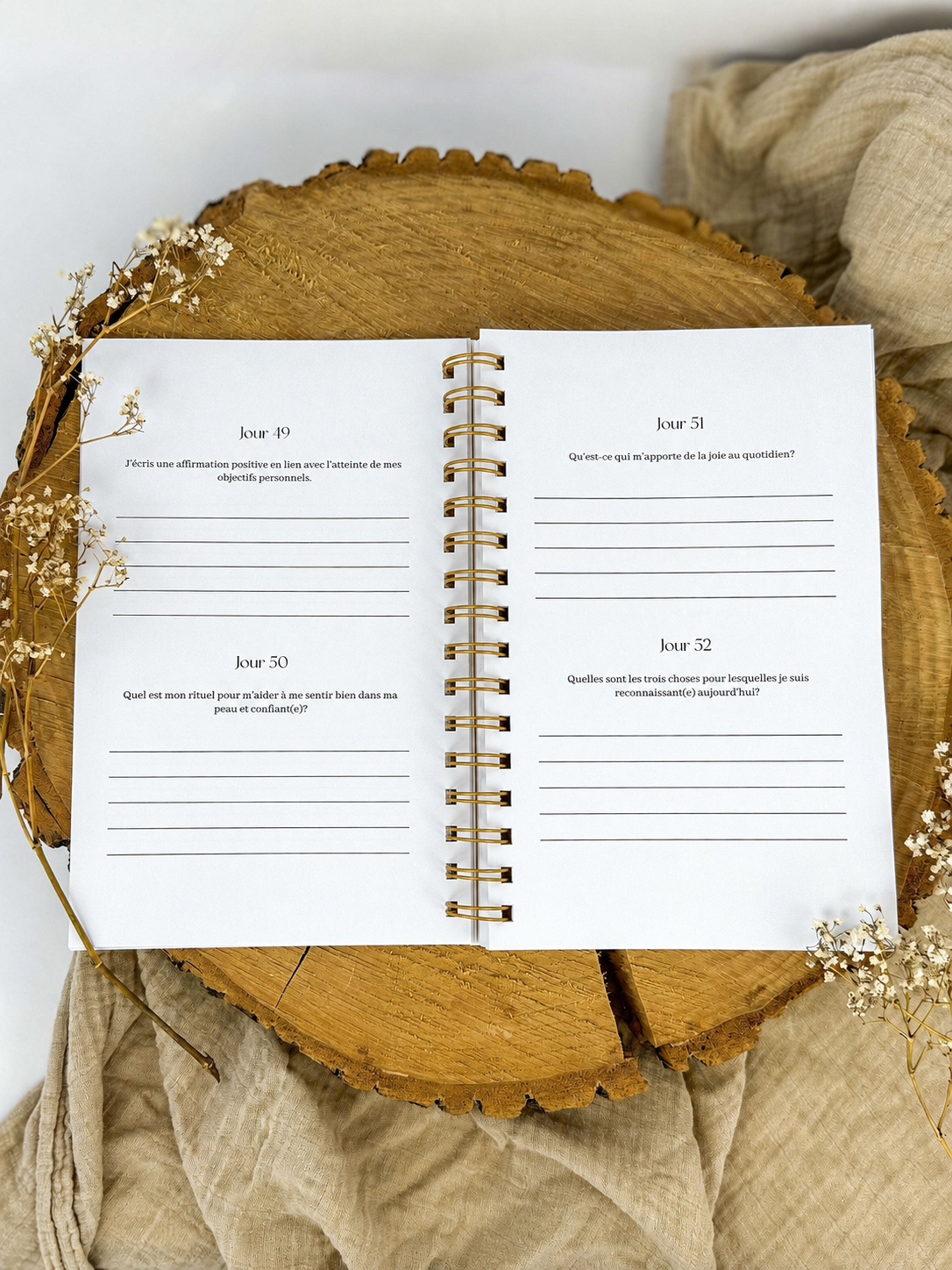 Journal de gratitude et de réflexions Porcelaine