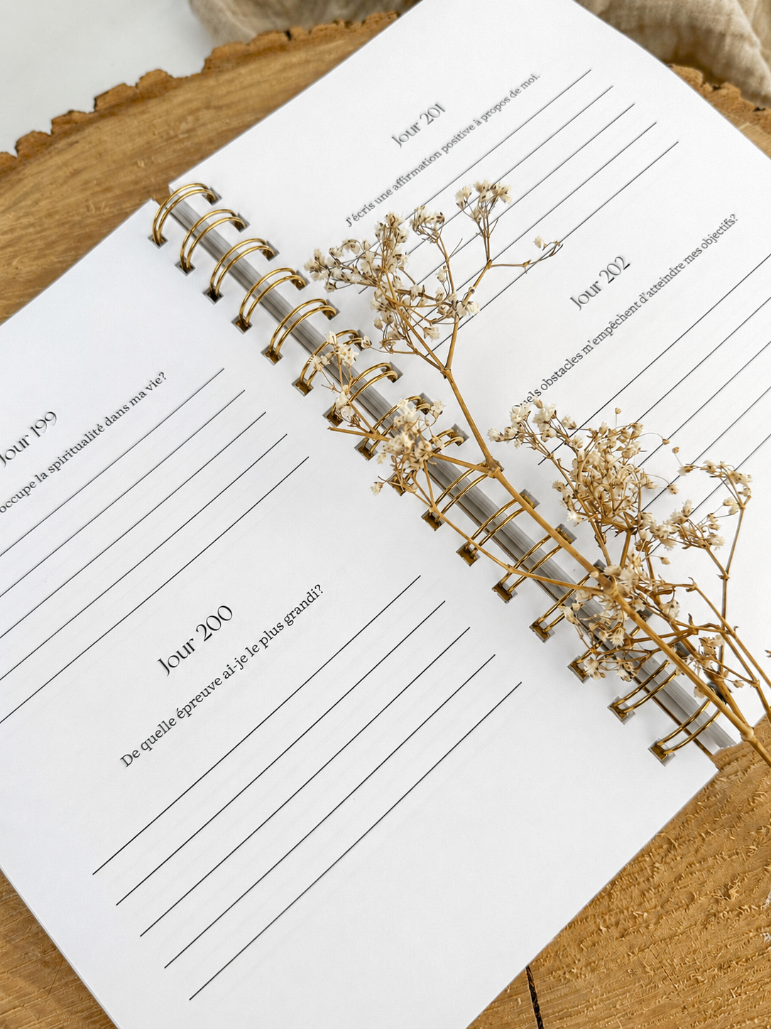 Journal de gratitude et de réflexions Porcelaine