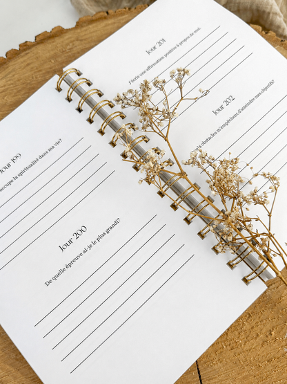 Journal de gratitude et de réflexions Porcelaine