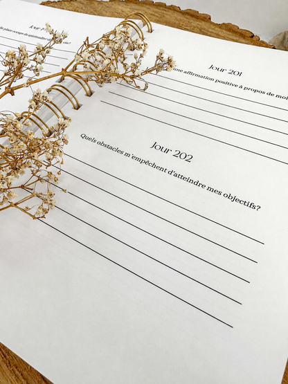 Journal de gratitude et de réflexions Porcelaine