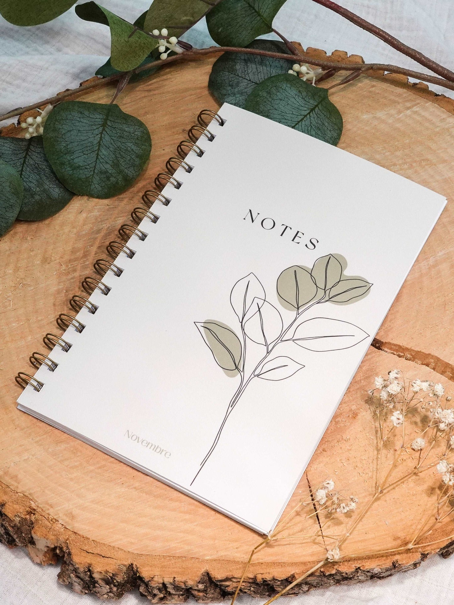 Cahier de notes Eucalyptus - Novembre Boutique