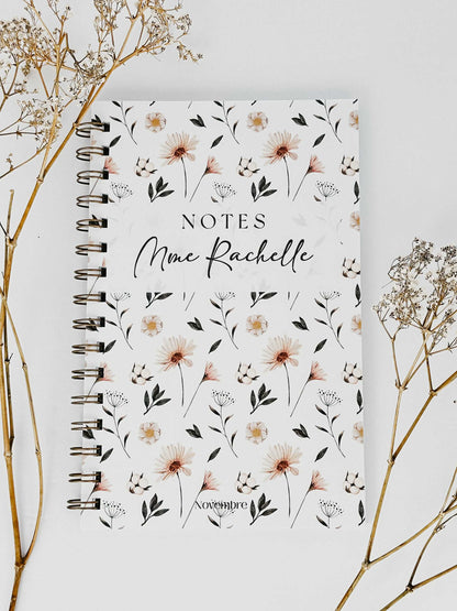 Cahier de notes Fleurs Nordiques - Novembre Boutique