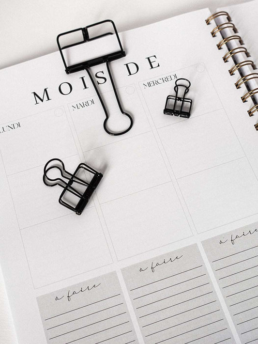 Ensemble de trois pinces noires