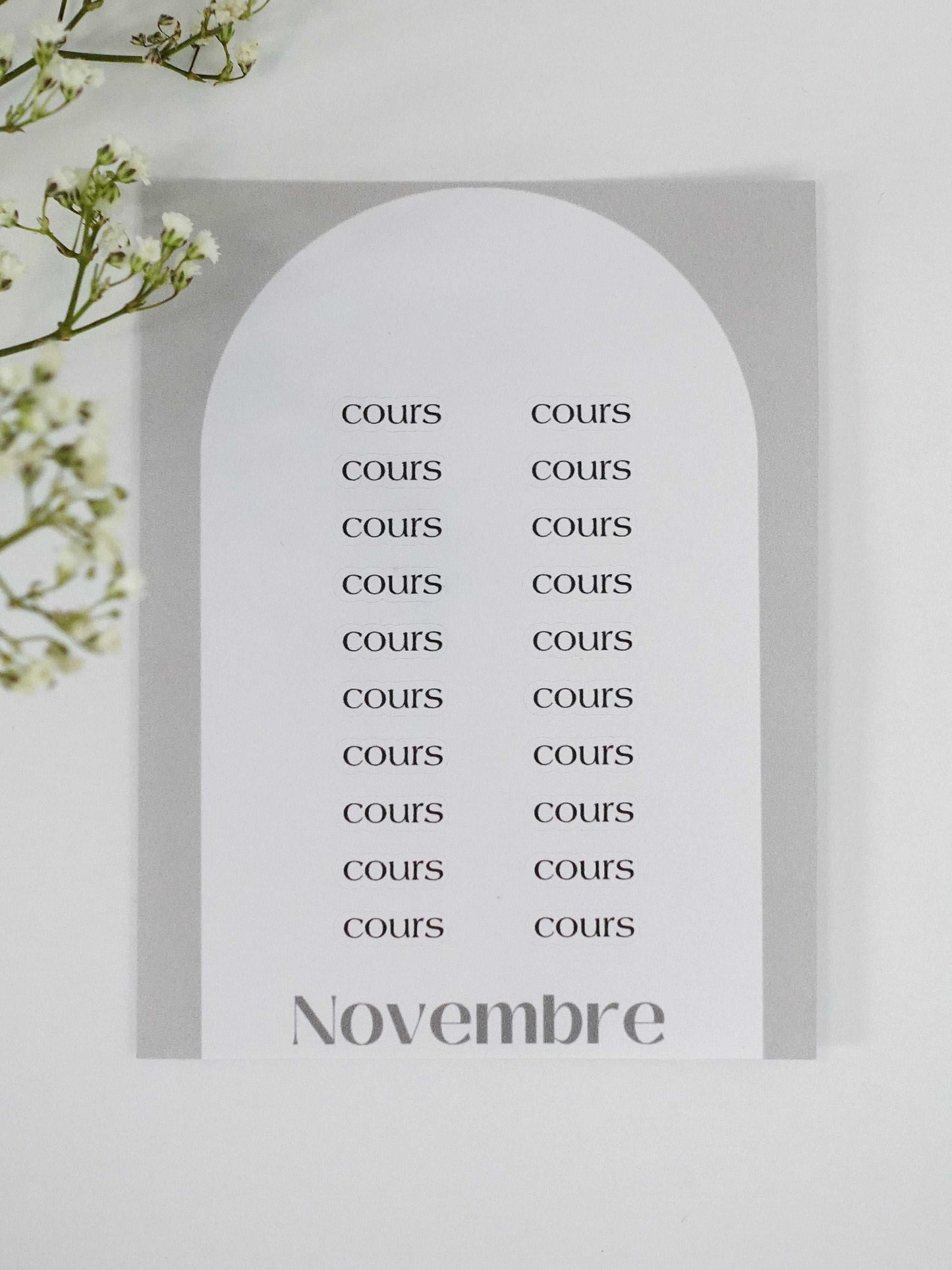 Étiquettes pour agenda - Novembre Boutique