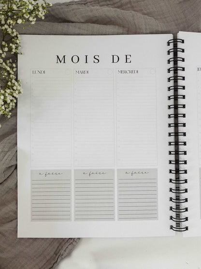 Agenda non-daté 12 mois Marguerites - Novembre Boutique