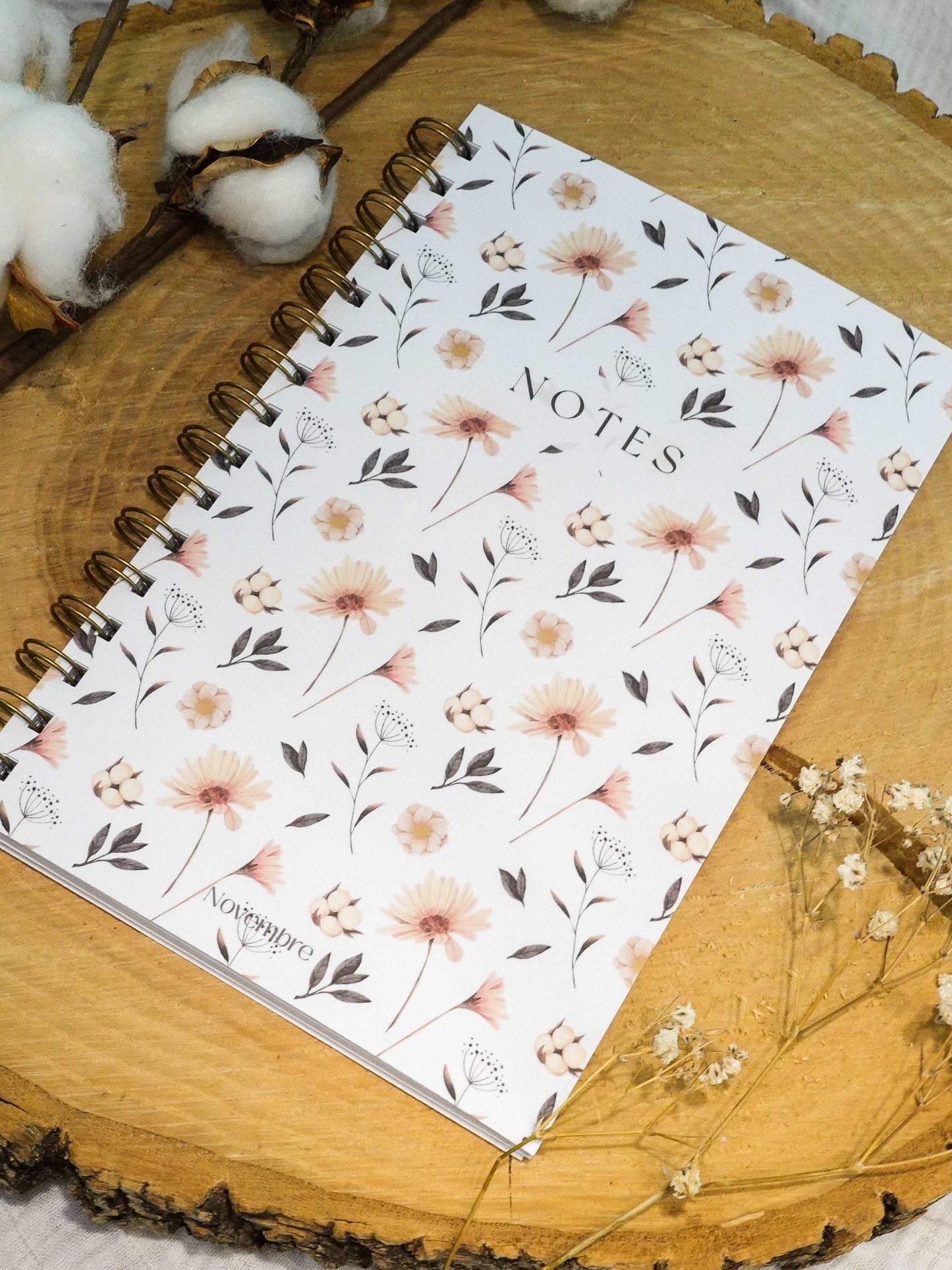 Cahier de notes Fleurs Nordiques - Novembre Boutique