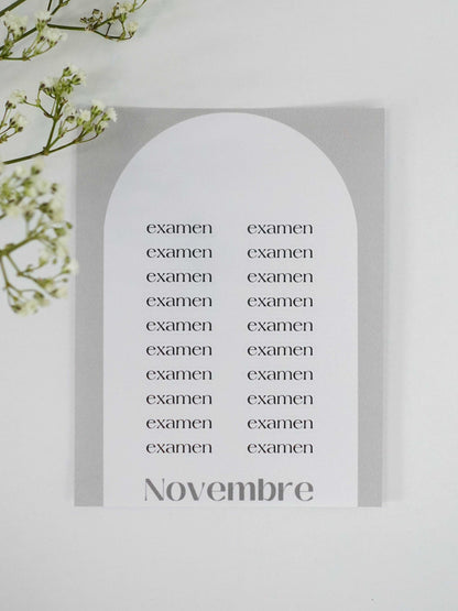 Étiquettes pour agenda - Novembre Boutique