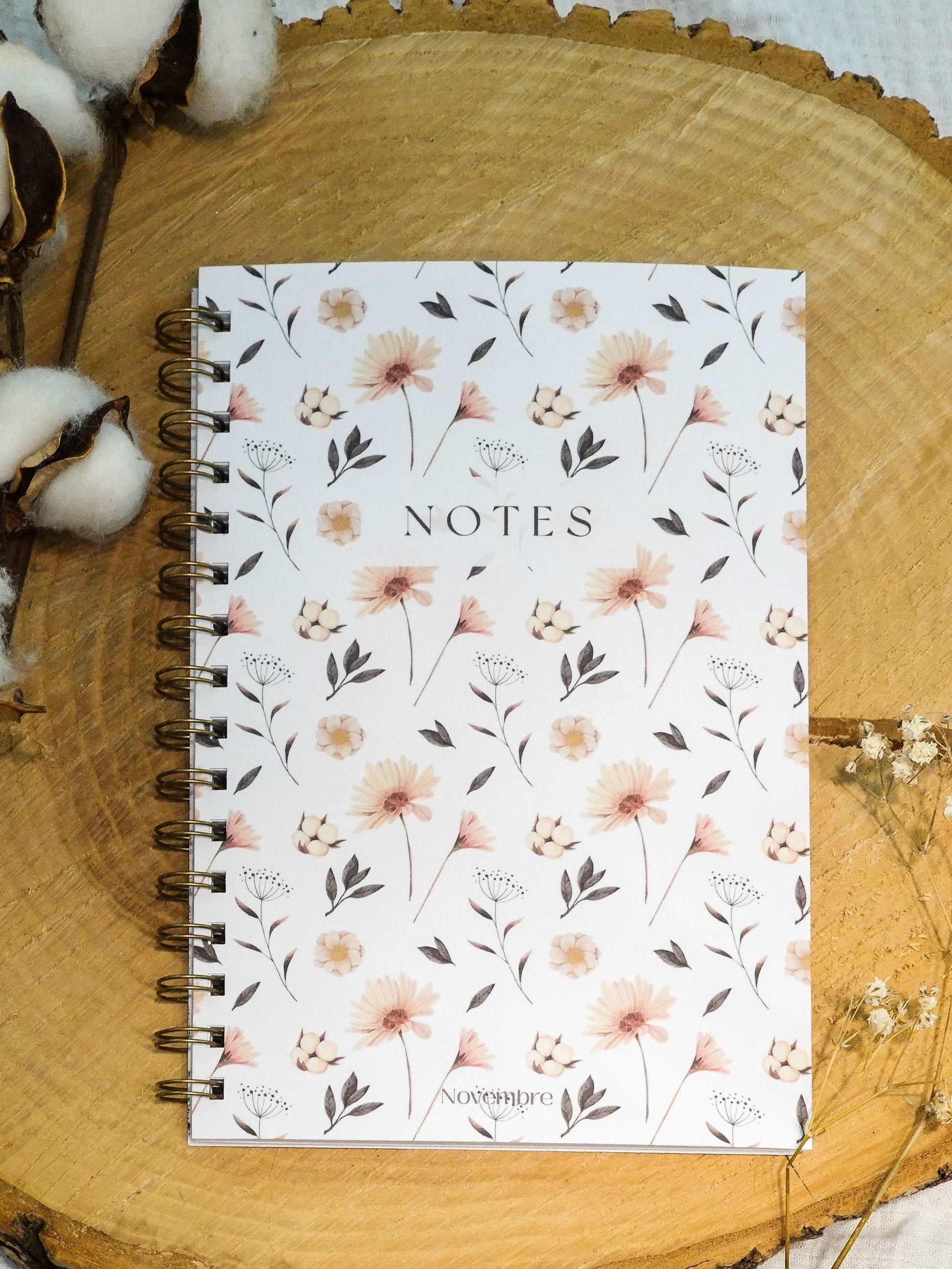 Cahier de notes Fleurs Nordiques - Novembre Boutique