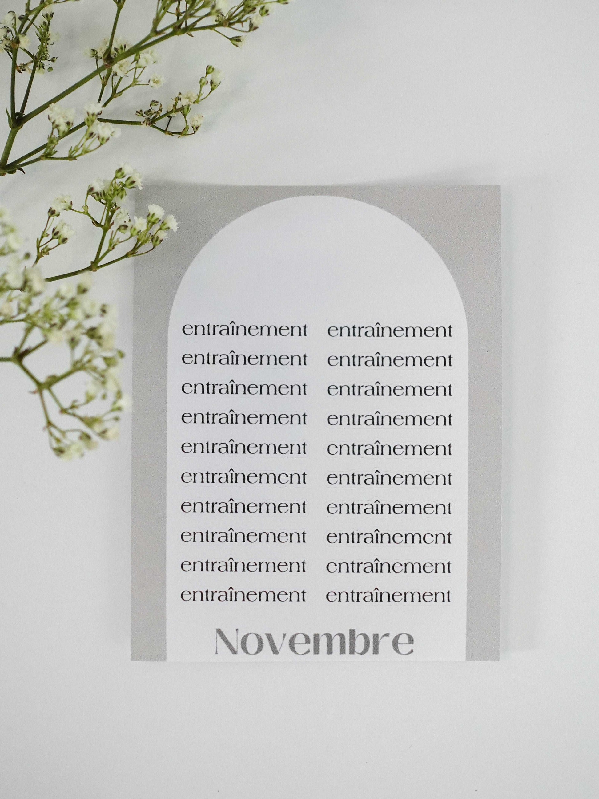 Étiquettes pour agenda - Novembre Boutique