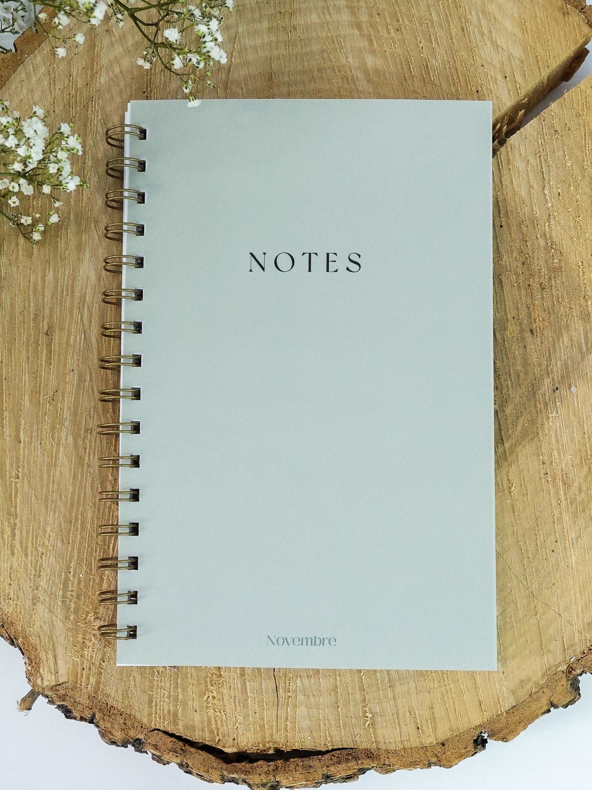 Cahier de notes Sauge - Novembre Boutique