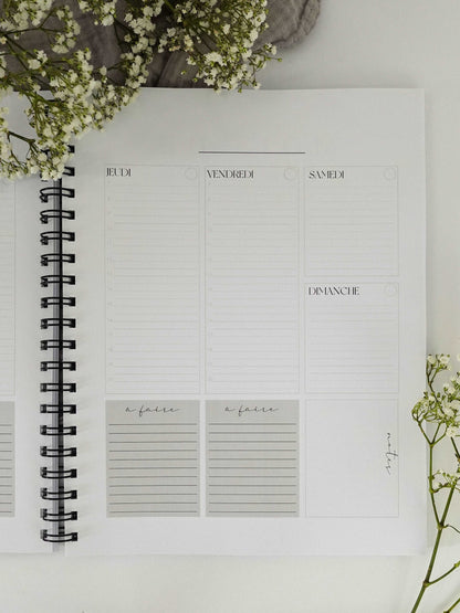 Agenda non-daté 12 mois Marguerites - Novembre Boutique