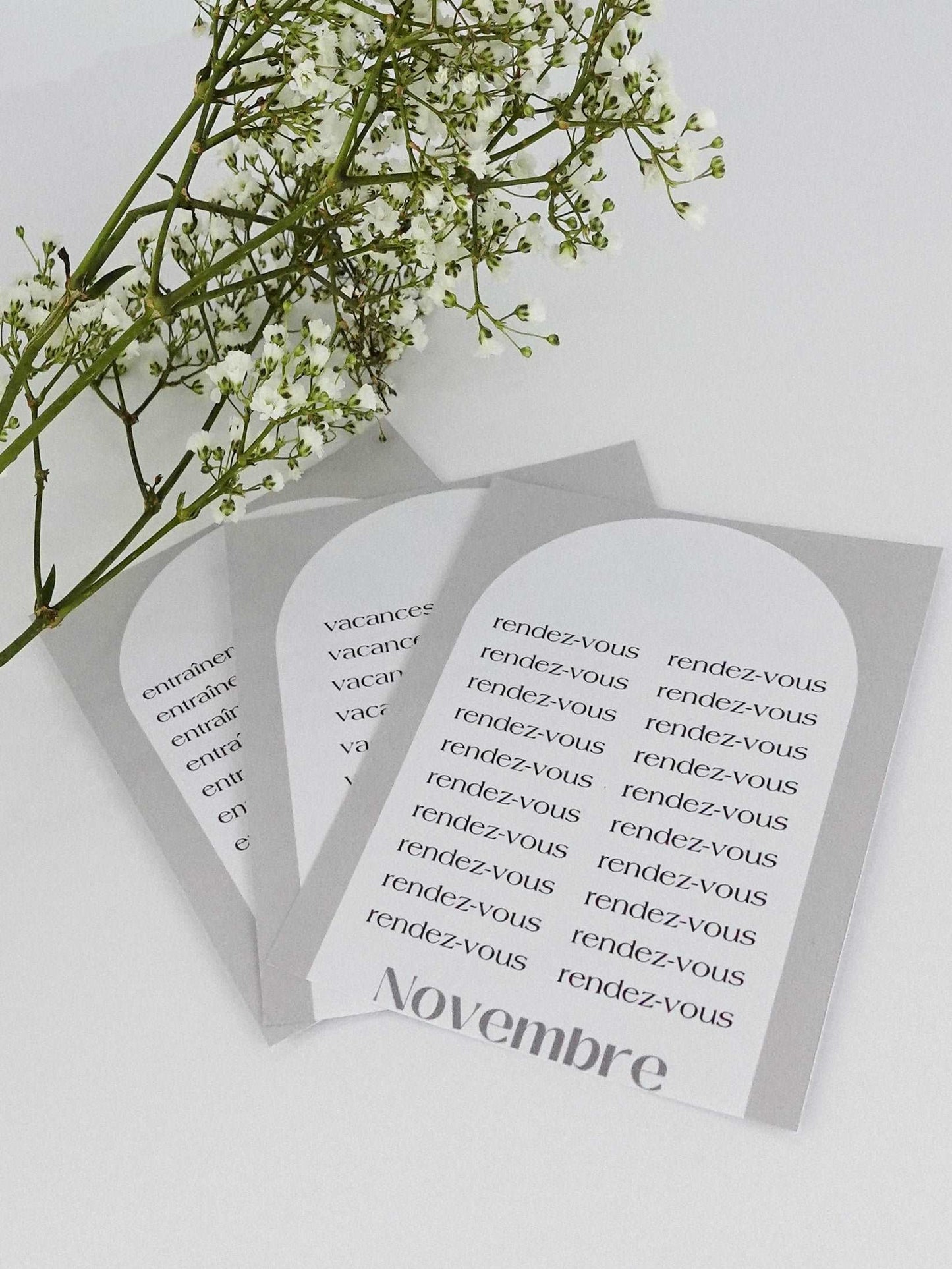 Étiquettes pour agenda - Novembre Boutique