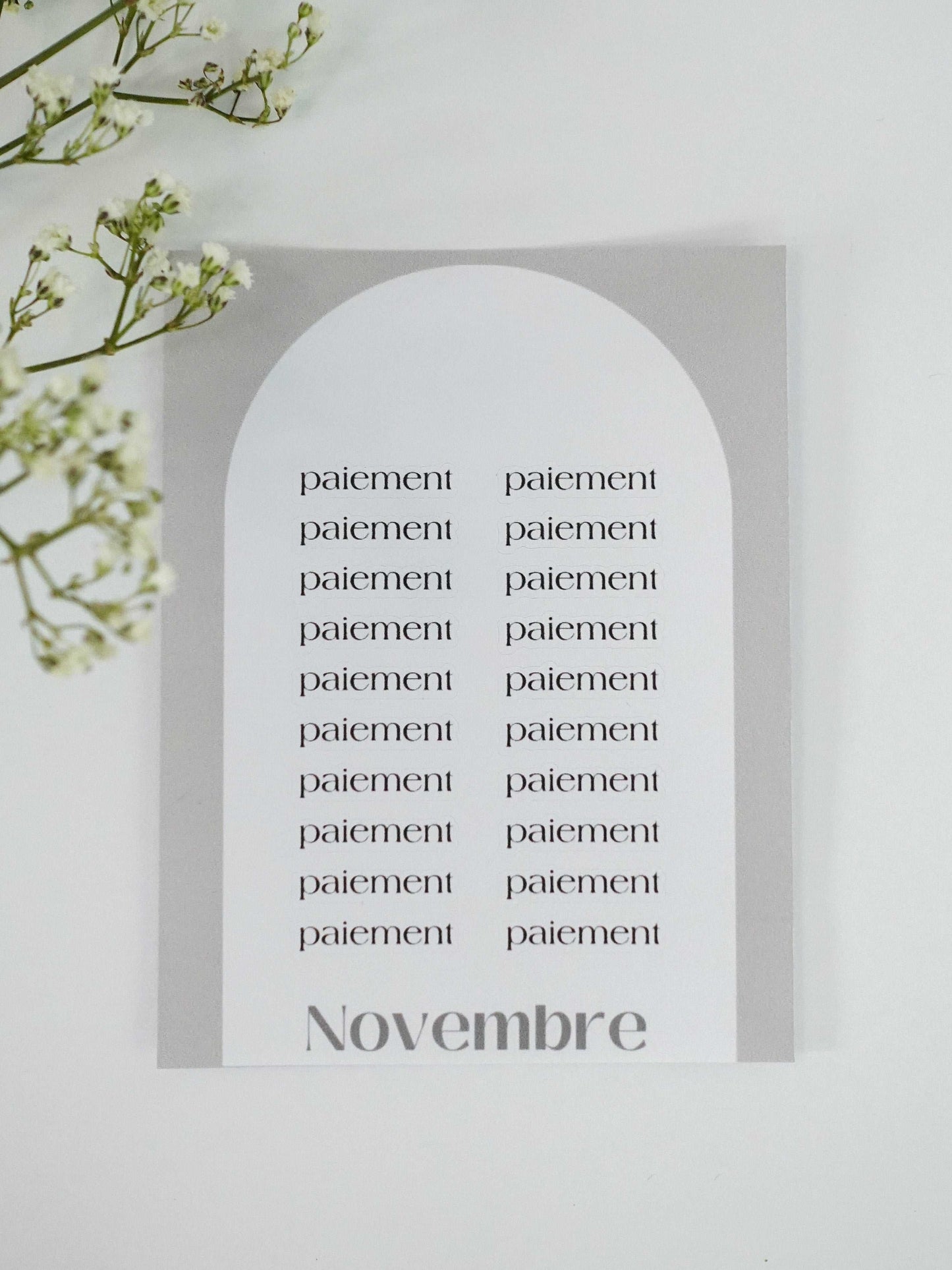 Étiquettes pour agenda - Novembre Boutique