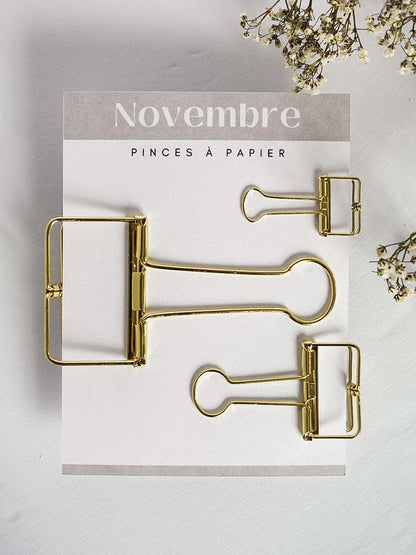 Ensemble de Pinces à papier - Novembre Boutique