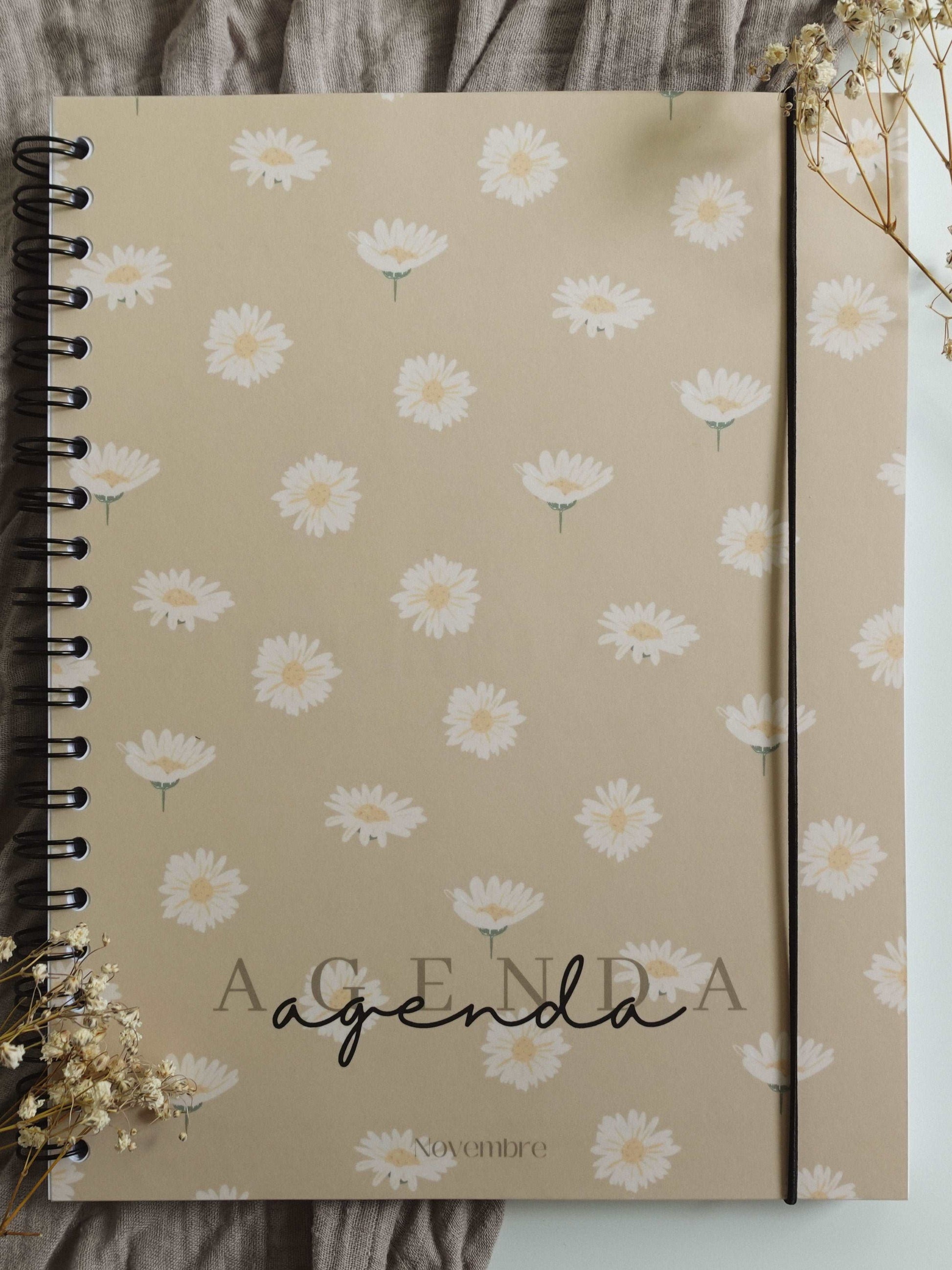 Agenda non-daté 12 mois Marguerites - Novembre Boutique