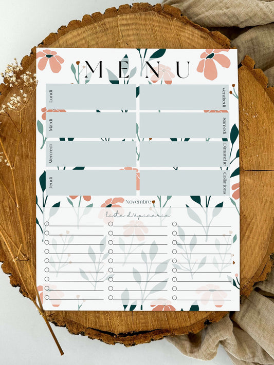 Planificateur de repas et liste d'épicerie Flora