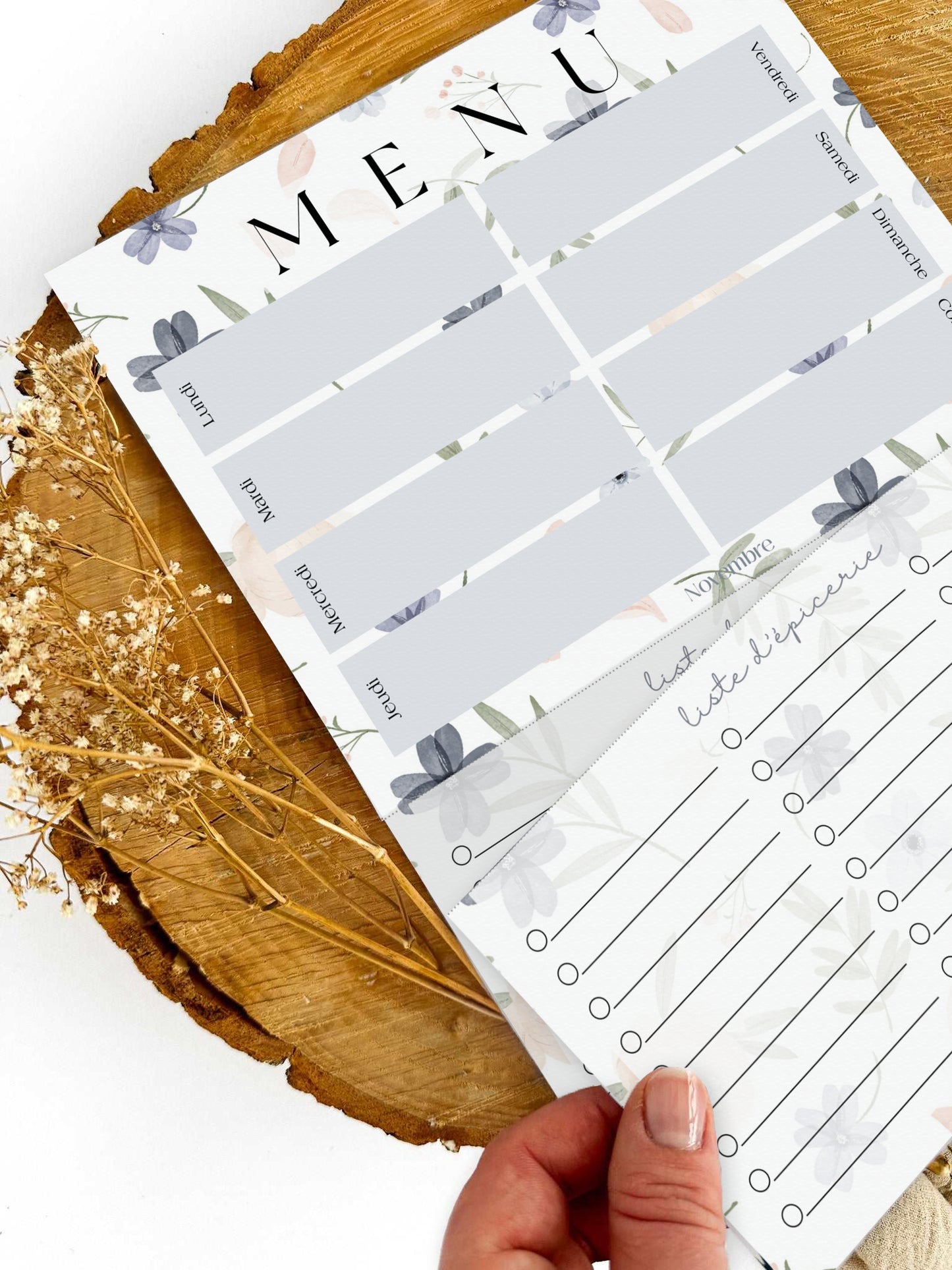 Planificateur de repas et liste d'épicerie Jardin d’azur