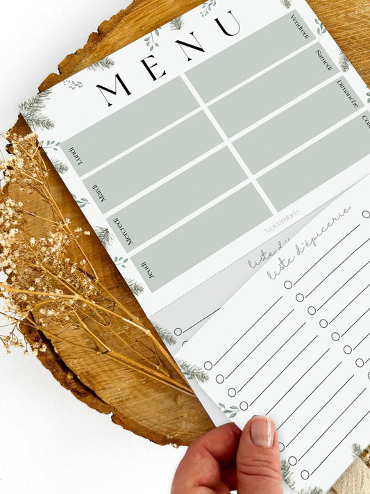 Planificateur de repas et liste d'épicerie Boréal